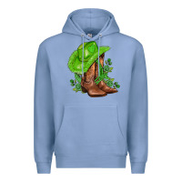 Colony Blue green  cowgirl and roses Premium Hoodie - AdoDesignShop