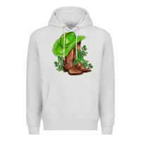 Dove Grey green  cowgirl and roses Premium Hoodie - AdoDesignShop