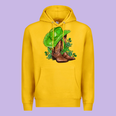 Green  Cowgirl And Roses Premium Hoodie Designed By Adodesignshop