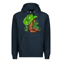 Navy green  cowgirl and roses Premium Hoodie - AdoDesignShop