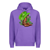 Purple green  cowgirl and roses Premium Hoodie - AdoDesignShop