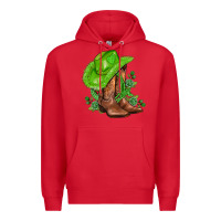 Red green  cowgirl and roses Premium Hoodie - AdoDesignShop