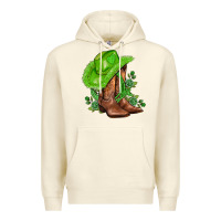 Sandshell green  cowgirl and roses Premium Hoodie - AdoDesignShop