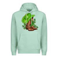 Seafoam green  cowgirl and roses Premium Hoodie - AdoDesignShop