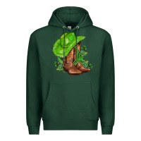 Sports Green green  cowgirl and roses Premium Hoodie - AdoDesignShop