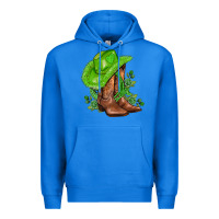 True Royal green  cowgirl and roses Premium Hoodie - AdoDesignShop