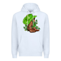 White green  cowgirl and roses Premium Hoodie - AdoDesignShop
