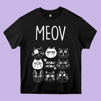 Meow Heavy Core Tee Designed By Bettercallsaul