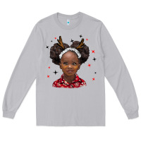 Moon Dust christmas african girl Long Sleeve Tee - BarkalooDesign