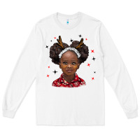 White christmas african girl Long Sleeve Tee - BarkalooDesign