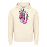 Vintage Artic cancer boxing gloves with ribbon Vintage Hoodie - AdoDesignShop