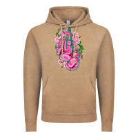 Vintage Coffee cancer boxing gloves with ribbon Vintage Hoodie - AdoDesignShop
