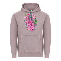 Vintage Zinc cancer boxing gloves with ribbon Vintage Hoodie - AdoDesignShop