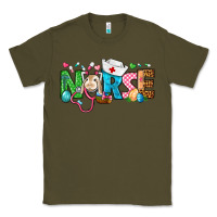 Army Green Easter Nurse Classic Tee - BundleAndBundleShop