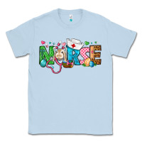 Dusty Blue Easter Nurse Classic Tee - BundleAndBundleShop