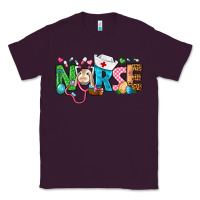 Plum Easter Nurse Classic Tee - BundleAndBundleShop
