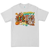 Dove Grey Happy Turkey Day Premium Tee - CowhideDigitalArt