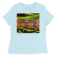 Baby Blue Spooky mama Ladies Tee - Artiststas