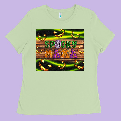 Spooky Mama Ladies Tee Designed By Artiststas