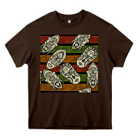 Chocolate Brown african mask seamless pattern Heavy Core Tee - BundleAndBundleShop