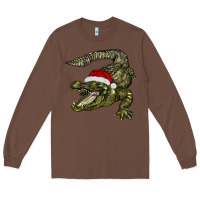 Chestnut Christmas alligator Long Sleeve Tee - BarkalooDesign