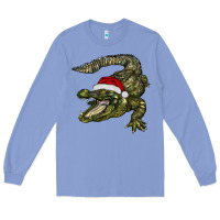 Colony Blue Christmas alligator Long Sleeve Tee - BarkalooDesign