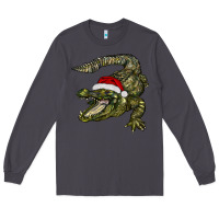 Smoke Christmas alligator Long Sleeve Tee - BarkalooDesign