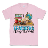 Bubblegum Pink teachers change the world Classic Tee - BarkalooDesign