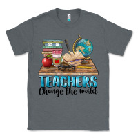 Charcoal Heather teachers change the world Classic Tee - BarkalooDesign