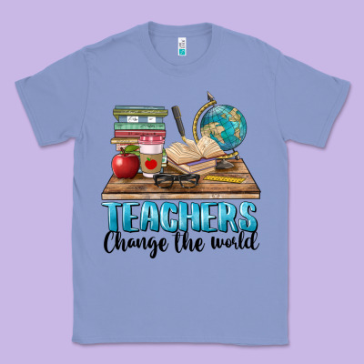 Teachers Change The World Classic Tee Designed By Barkaloodesign
