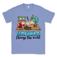 Colony Blue teachers change the world Classic Tee - BarkalooDesign