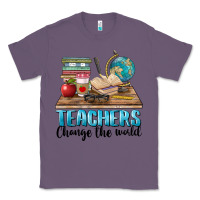Lavender teachers change the world Classic Tee - BarkalooDesign