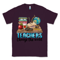 Plum teachers change the world Classic Tee - BarkalooDesign