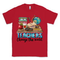 Red teachers change the world Classic Tee - BarkalooDesign
