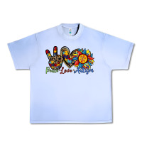 Grape Ice peace love autism sunflower Urban Heavy Tee - RacoonDesign