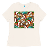 Bone santa skeleton christmas tumbler Ladies Tee - Artiststas