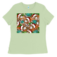 Matcha santa skeleton christmas tumbler Ladies Tee - Artiststas