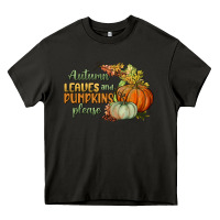 Asphalt autumn leaves and pumpkins please Heavy Core Tee - BundleAndBundleShop