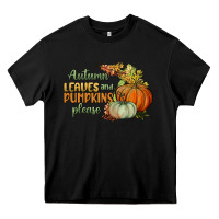 Black autumn leaves and pumpkins please Heavy Core Tee - BundleAndBundleShop