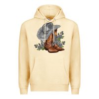 Pina Colada gray cowgirl and roses Premium Hoodie - AdoDesignShop