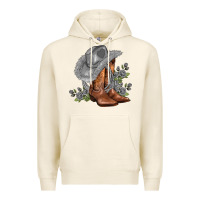 Tofu gray cowgirl and roses Premium Hoodie - AdoDesignShop