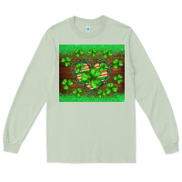Matcha st.patricks heart shamrocks glitter Long Sleeve Tee - BarkalooDesign
