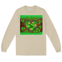 Mushroom st.patricks heart shamrocks glitter Long Sleeve Tee - BarkalooDesign