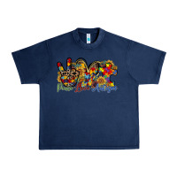 Navy peace love autism Urban Heavy Tee - RacoonDesign