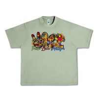 Oil Green peace love autism Urban Heavy Tee - RacoonDesign