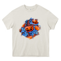 Cream halloween pumpkin patch  5 Heavy Core Tee - BundleAndBundleShop