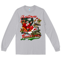 Moon Dust louisiana christmas with  afro santa Long Sleeve Tee - BarkalooDesign