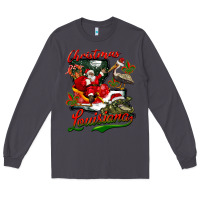 Smoke louisiana christmas with  afro santa Long Sleeve Tee - BarkalooDesign