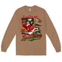 Toasted Coconut louisiana christmas with  afro santa Long Sleeve Tee - BarkalooDesign