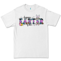 White Happy Easter Y'all Premium Tee - CowhideDigitalArt